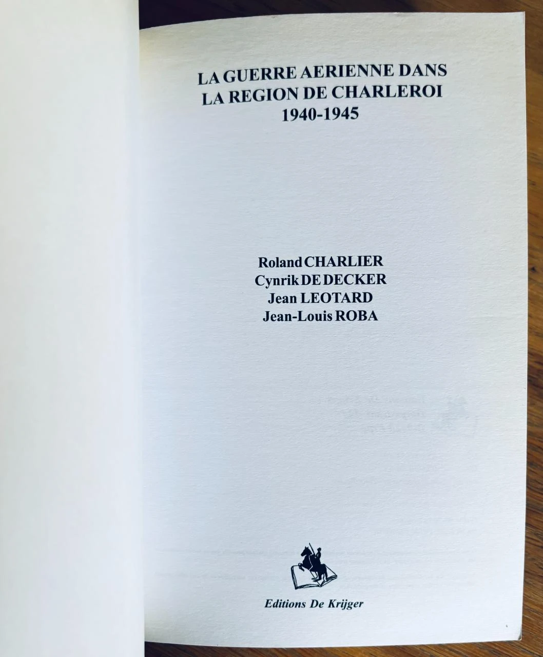 Air Warfare in the Charleroi Region by Roba De Decker (Paperback) – photo 4